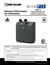 Weil-McLain SlimFit MBH 750 Manuel De L'utilisateur