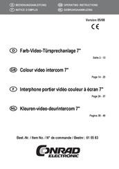 Conrad Electronic 61 05 83 Notice D'emploi