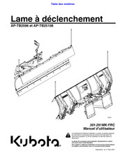 Kubota AP-TB25108 Manuel D'utilisateur