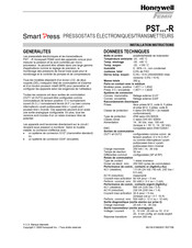 Honeywell Smart Press PST-R Serie Instructions D'installation