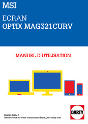 MSI Optix MAG322CQRV Manuel D'utilisation