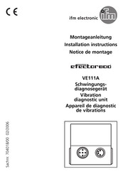 IFM Electronic efector800 VE111A Notice De Montage