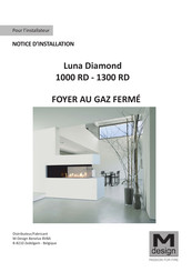 M Design Luna Diamond Gaz 1000 RD Notice D'installation