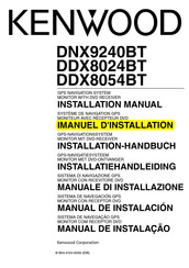 Kenwood DNX8024BT Manuel D'installation