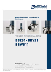 Bardiani Valvole BBYS1 Manuel D'instructions, D'utilisation Et De Maintenance