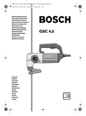 Bosch GSC 4,5 Mode D'emploi
