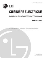 LG LSC5633WS Manuel D'utilisation Et Guide De Cuisson