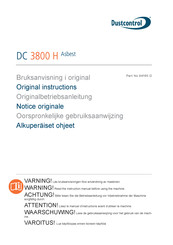 Dustcontrol DC 3800 H Asbest Notice Originale