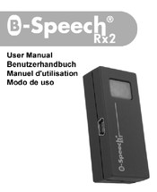 B-Speech Rx2 Manuel D'utilisation