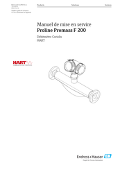 Endress+Hauser Proline Promass F 200 Manuel De Mise En Service