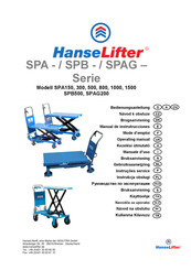 HanseLifter SPA1500 Mode D'emploi