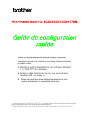 Brother HL-1270N Guide De Configuration Rapide