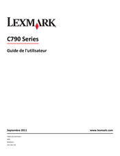 Lexmark C790 Série Guide De L'utilisateur