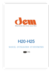 DEM Dempack H20 Manuel D'utilisation Et D'entretien