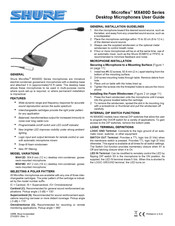 Shure Microflex MX400D Série Guide De L'utilisateur