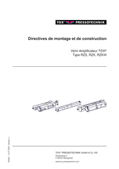 TOX PRESSOTECHNIK X Serie Mode D'emploi