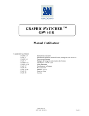 Analog way GRAPHIC SWITCHER GSW 611R Manuel D'utilisateur