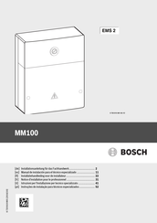 Bosch EMS plus MM100 Notice D'installation
