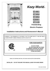 Kozy-World ES5001 Instructions D'installation