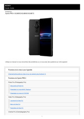 Sony Xperia PRO-I XQ-BE52 Guide D'aide