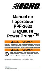 Echo Power Pruner PPF-2620 Manuel De L'opérateur