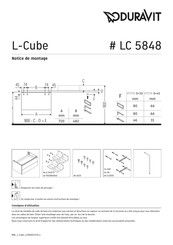 Duravit L-Cube LC 5848 Notice De Montage
