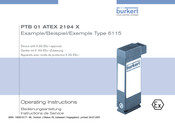 Burkert PTB 01 ATEX 2194 X Mode D'emploi