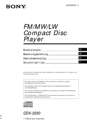 Sony CDX-3250 Mode D'emploi