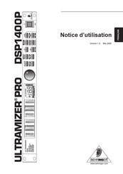 Behringer ULTRAMIZER PRO DSP1400P Notice D'utilisation