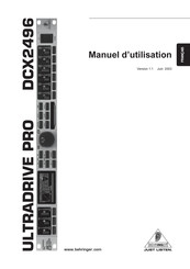 Behringer ULTRADRIVE PRO DCX2496 Manuel D'utilisation