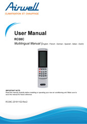 Airwell RC 08C Guide D'utilisation