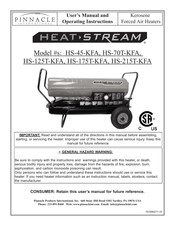 Pinnacle International HEAT-STREAM HS-125T-KFA Manuel De L'utilisateur Et Instructions D'utilisation