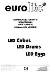 EuroLite LED Cubes Mode D'emploi