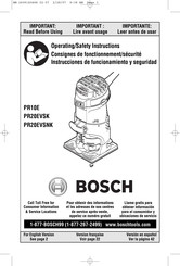 Bosch PR20EVSK Consignes De Fonctionnement/Sécurité