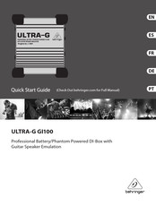 Behringer ULTRA-G GI100 Guide De Démarrage Rapide