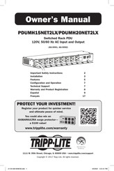 Tripp-Lite PDUMH15NET2LX Manuel Du Propriétaire