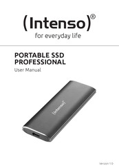 Intenso PORTABLE SSD PROFESSIONAL Mode D'emploi