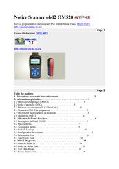 Autophix OM520 Notice