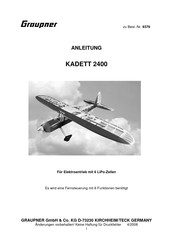 GRAUPNER KADETT 2400 Instructions De Montage