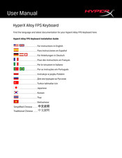 HyperX Cherry MX Red HX-KB1RD1-NA/A2 Guide D'installation