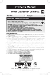 Tripp-Lite PDU1415 Manuel Du Propriétaire