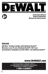 DeWalt DCG440 Guide D'utilisation