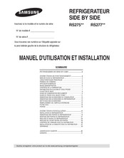 Samsung RS277 Serie Manuel D'utilisation Et Installation