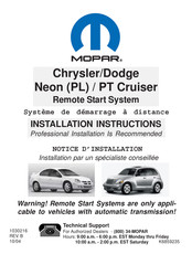 Mopar 82208859 Notice D'installation