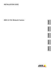 Axis Q1755 Guide D'installation