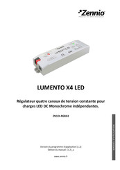 Zennio LUMENTO X4 LED Manuel D'utilisation