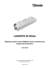 Zennio LUMENTO X4 White Manuel D'utilisation