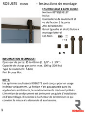 Richelieu 89TSQ631137 Instructions De Montage