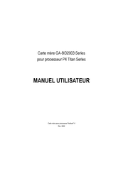 Gigabyte GA-8ID2003 Serie Manuel Utilisateur
