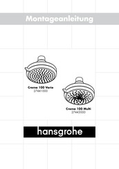 Hansgrohe Croma 100 Vario 27441000 Instructions De Montage